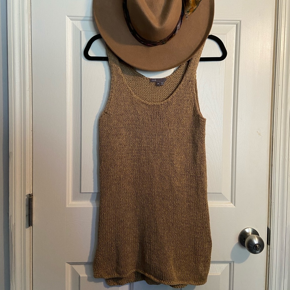 Vince crochet style tunic top